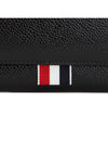 RWB Stripe Pebble Leather Tri-fold Half Wallet Black - THOM BROWNE - BALAAN 8