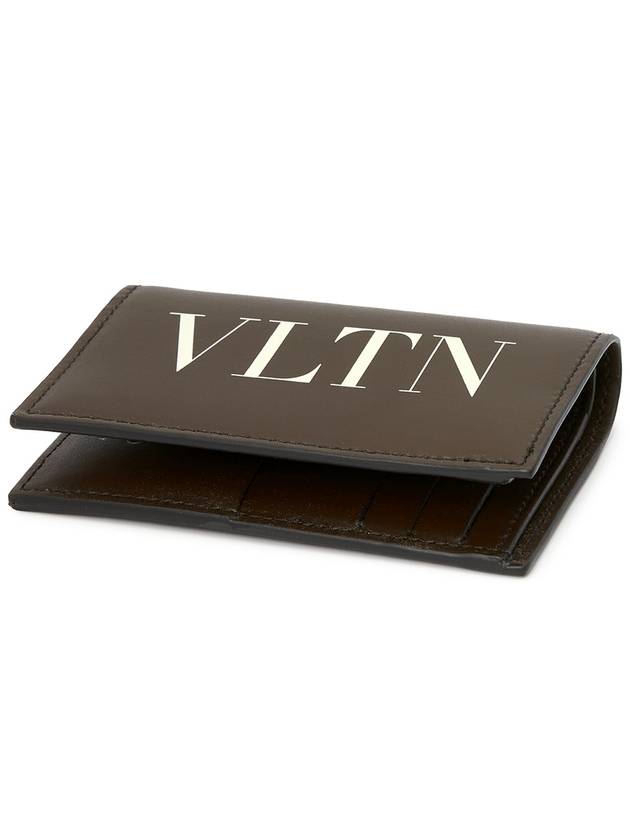 VLTN Logo Half Wallet Brown - VALENTINO - BALAAN 4