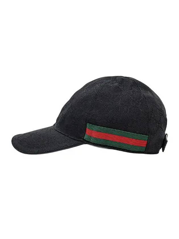 Original GG Web Supreme Canvas Baseball Ball Cap Black - GUCCI - BALAAN 4