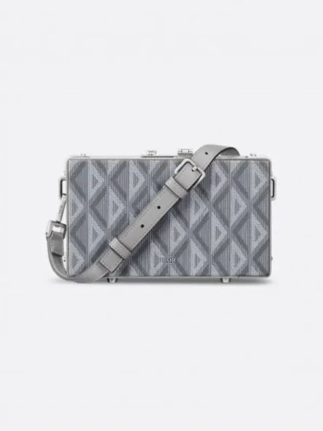 CD Diamond Lock Strap Canvas Calfskin Cross Bag Grey - DIOR - BALAAN 2