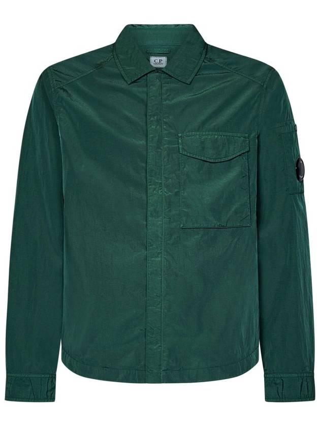 Chrome-R Pocket Over Long Sleeve Shirt Green - CP COMPANY - BALAAN 10