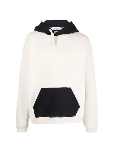 Marina Oversized Cotton Hoodie Ivory - STONE ISLAND - BALAAN 1