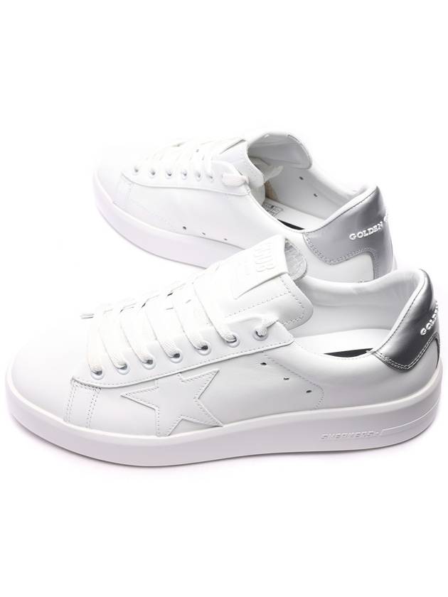 Men's Pure Star Silver Heel Low Top Sneakers White - GOLDEN GOOSE - BALAAN 7