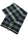 Tartan Check Scarf Dark Green - THOM BROWNE - BALAAN 2