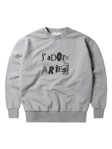 Aries J Adoro Ransom Crew Neck Gray Marl - ARIES - BALAAN 1