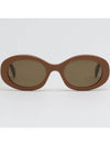 Eyewear Triomphe Logo Temple Sunglasses Brown - CELINE - BALAAN 4