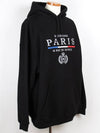 Paris Logo Hooded Sweatshirt Black M - BALENCIAGA - BALAAN 6