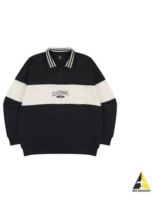 College half zip up sweatshirt 1758 black - KANGOL - BALAAN 1