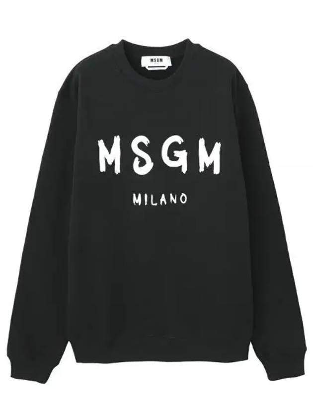 Milano Logo Print Sweatshirt Black - MSGM - BALAAN 2