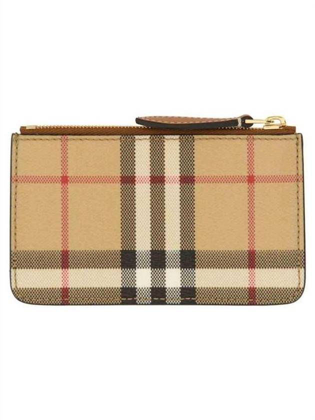 Check Print Coin Wallet Beige - BURBERRY - BALAAN 3