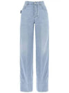 Wide Leg Denim Jeans Light Bleach - BOTTEGA VENETA - BALAAN 2