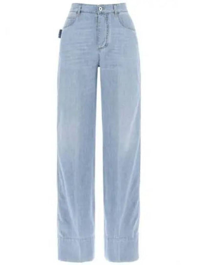 Wide Leg Denim Jeans Light Bleach - BOTTEGA VENETA - BALAAN 2