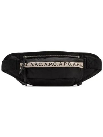 LUCILLE Logo Print Jacquard Nylon Belt Hip Sack Black - A.P.C. - BALAAN 1