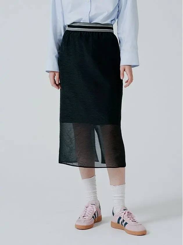 layered slit midi skirt - PINBLACK - BALAAN 2