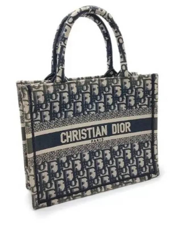 Oblique Small Book Tote Bag Navy - DIOR - BALAAN 2