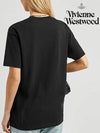 Chest ORB Logo Short Sleeve T-Shirt Black - VIVIENNE WESTWOOD - BALAAN 7