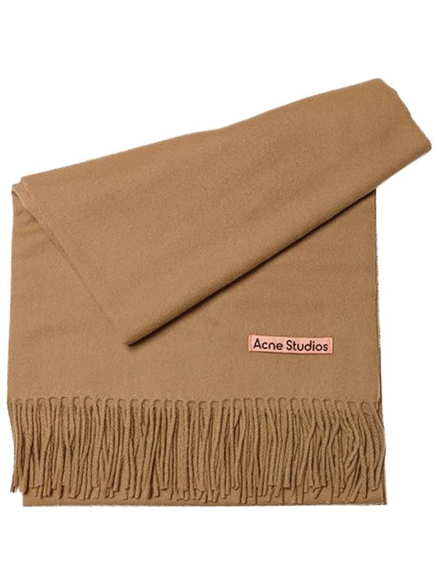 Canada New Oversized Fringe Muffler Dark Camel - ACNE STUDIOS - BALAAN 4