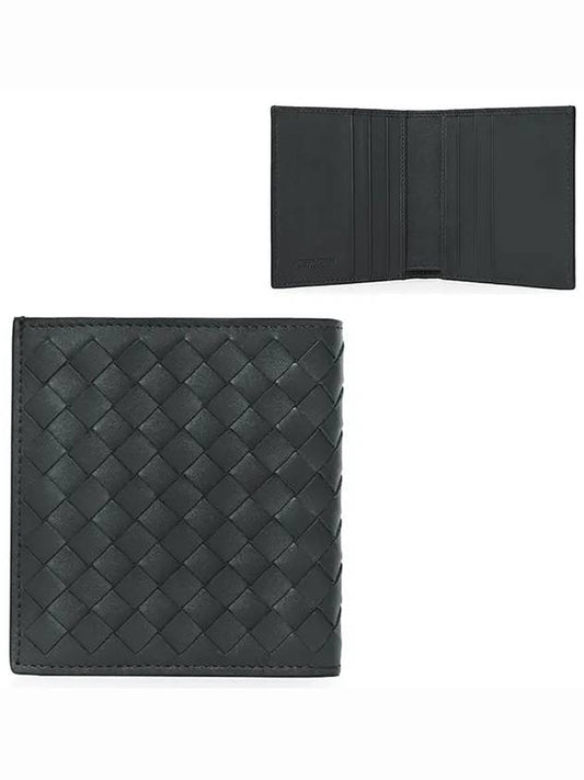 Intrecciato Small Folder Half Wallet Dark Grey - BOTTEGA VENETA - BALAAN 2