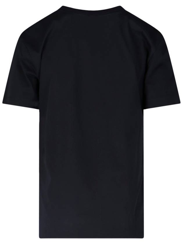 Logo Cotton Short Sleeve T-Shirt Black - PATOU - BALAAN 3