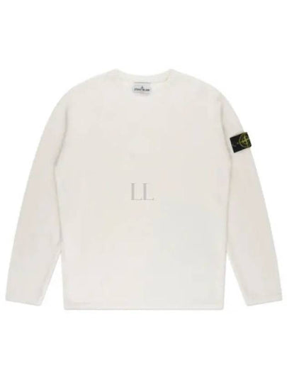 Wappen Patch Crew Neck Knit Top White - STONE ISLAND - BALAAN 2