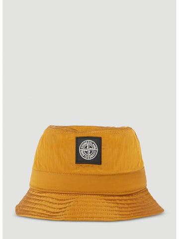 Logo Patch Nylon Metal Bucket Hat Orange - STONE ISLAND - BALAAN 1