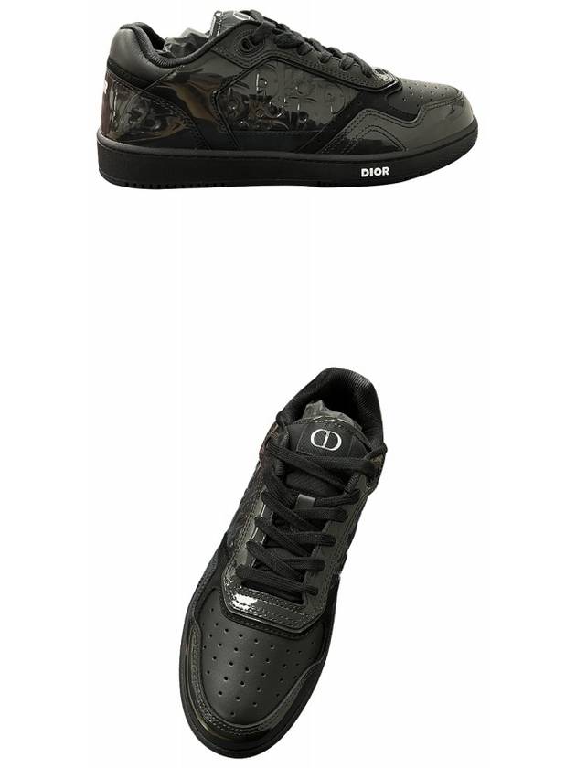 B27 Oblique Gravity Leather Low Top Sneakers Black - DIOR - BALAAN 5