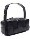 Brick Cassette Intrecciato Small Shoulder Bag Black - BOTTEGA VENETA - BALAAN 4