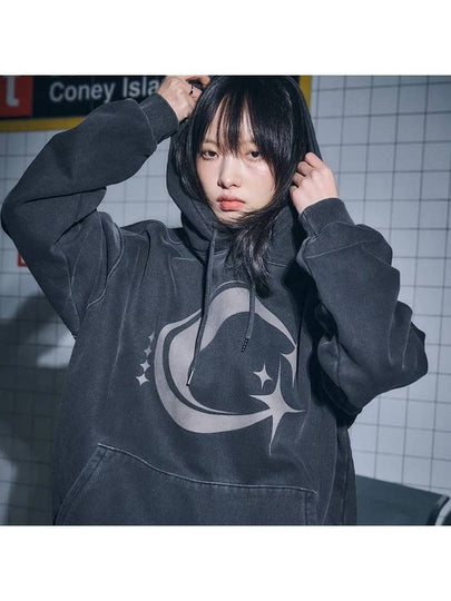 C Logo Star Pigment Hooded Top Smoke Black - CPGN STUDIO - BALAAN 2