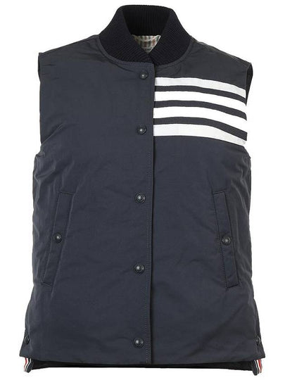 Women's 4-Bar Padded Vest Navy - THOM BROWNE - BALAAN 2