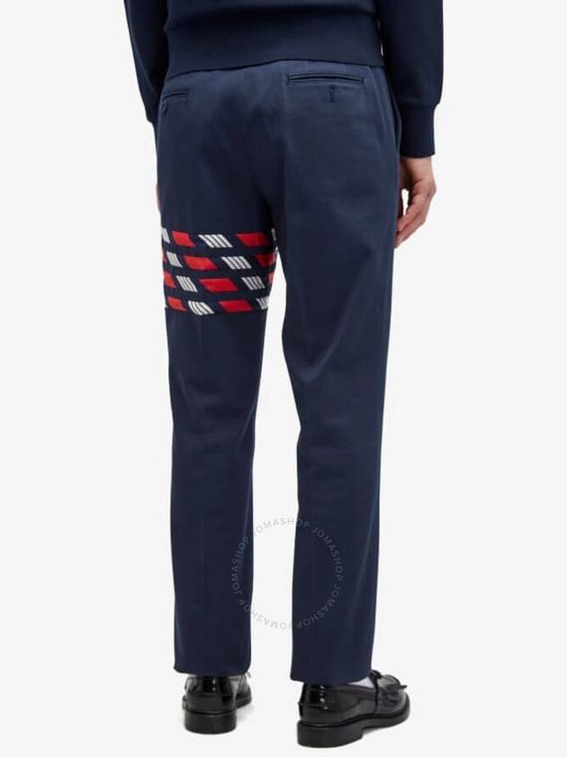 Thom Browne Men's Blue Cotton 4-Bar Chino Trouser, Brand Size 1 (Small) - THOM BROWNE - BALAAN 3