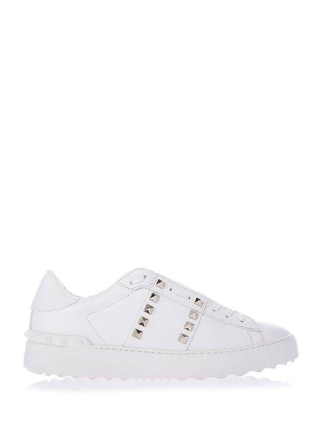 Men's Rockstud Untitled Low Top Sneakers White - VALENTINO - BALAAN 1