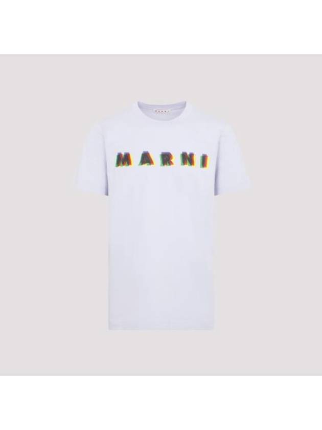 3D Logo Print Cotton Short Sleeve T-Shirt Thistle - MARNI - BALAAN 1