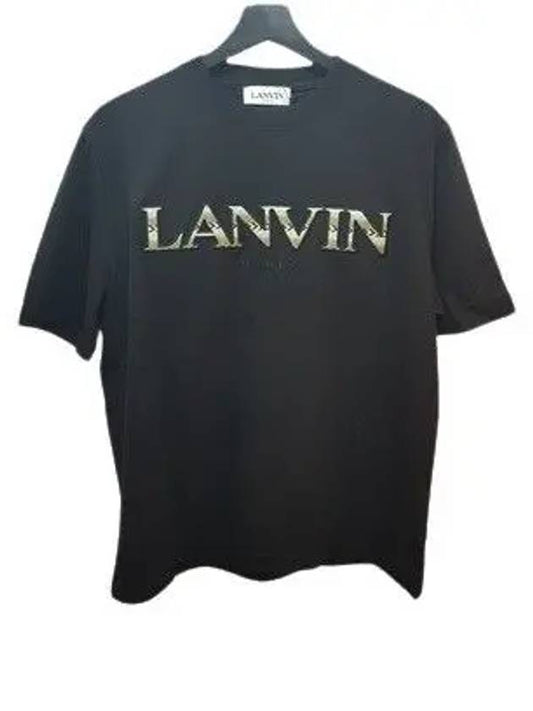 TS0005 J207 10 Cuff Logo Embroidered Short Sleeve Tee - LANVIN - BALAAN 1