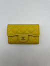 Classic Gold Hardware Grained Calfskin Card Wallet Yellow - CHANEL - BALAAN 3