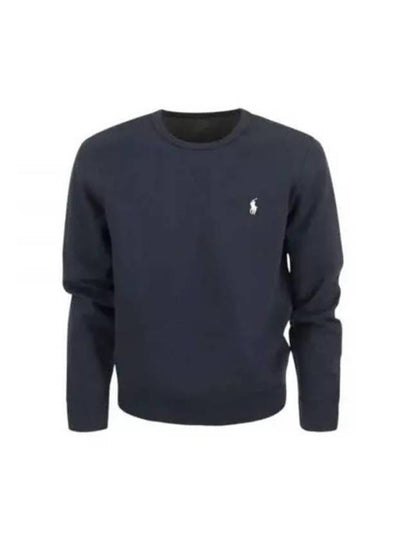 Embroidered Logo Basic Crew Neck Sweatshirt Navy - POLO RALPH LAUREN - BALAAN 2