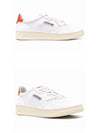 Men's Medalist Low Top Sneakers White Orange - AUTRY - BALAAN 5