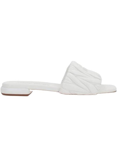 Materasse Nappa Leather Slippers White - MIU MIU - BALAAN 1