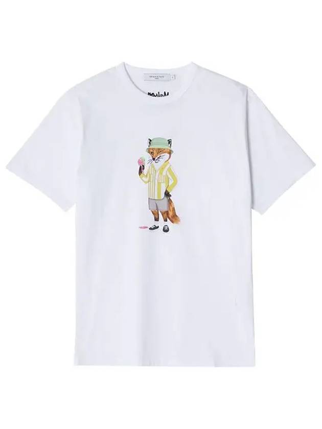 Dressed Fox Regular Short Sleeve T-Shirt White - MAISON KITSUNE - BALAAN 3