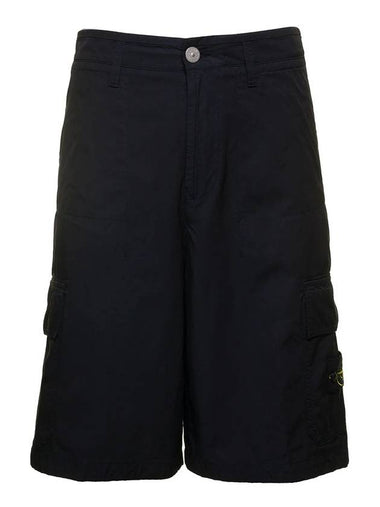 Bermuda Wide Leg Shorts Navy - STONE ISLAND - BALAAN 1