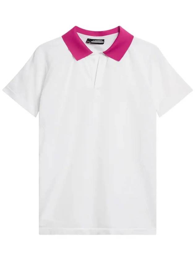 Baily Seamless Short Sleeve Polo Shirt White - J.LINDEBERG - BALAAN 3