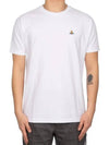 Chest ORB Logo Short Sleeve T-Shirt White - VIVIENNE WESTWOOD - BALAAN 3