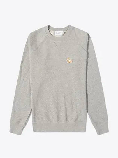 Chillax Fox Patch Classic Sweatshirt Grey Melange - MAISON KITSUNE - BALAAN 2