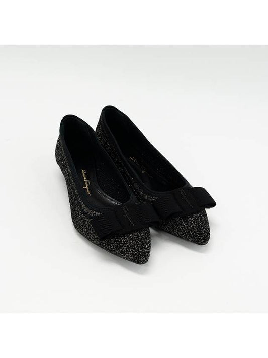 Ferragamo Women s VIVA Glitter Knit Flat Shoes BK 01C361 0745710 - SALVATORE FERRAGAMO - BALAAN 1