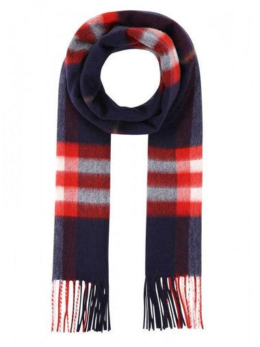 Classic Cashmere Scarf Navy Red - BURBERRY - BALAAN 1