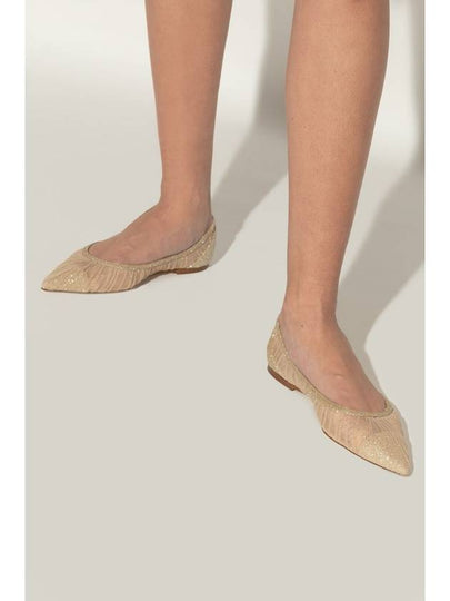 Jimmy Choo Ballet Flats ‘Love’, Women's, Gold - JIMMY CHOO - BALAAN 2