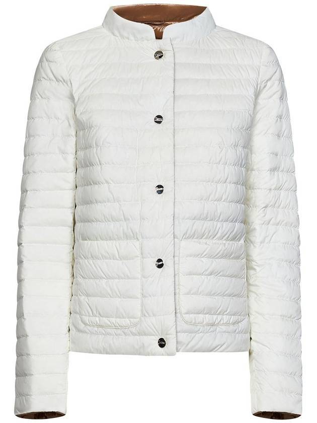 Women's Quilted Down Patch Pocket Padded White - HERNO - BALAAN.