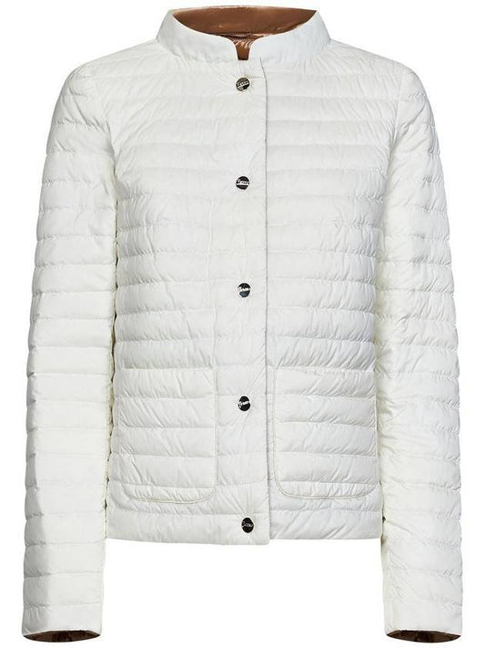 Women's Quilted Down Patch Pocket Padded White - HERNO - BALAAN 1
