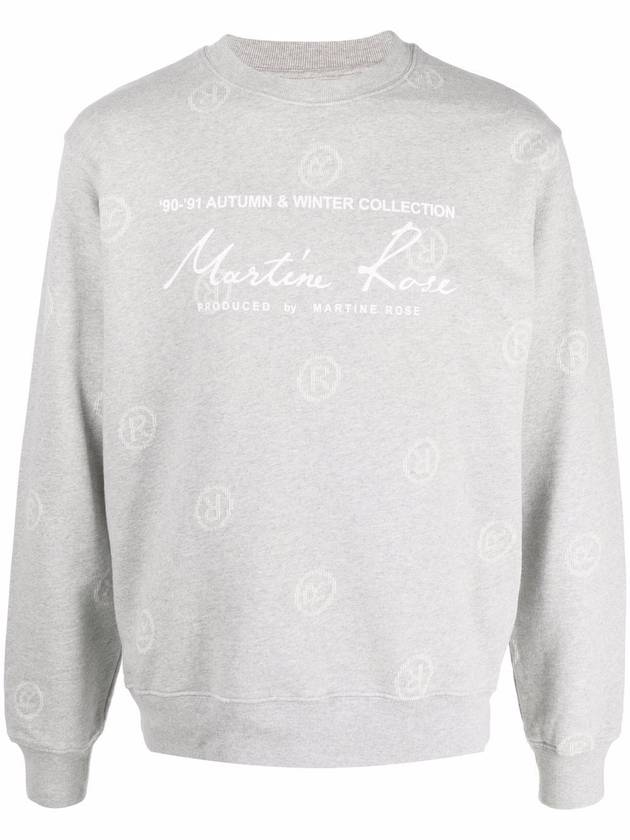 22FW Men's R Pattern Logo Sweatshirt Gray CMRSS22601FJ GRAY STK - MARTINE ROSE - BALAAN 1