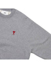 Small Heart Logo Sweatshirt Grey - AMI - BALAAN 5