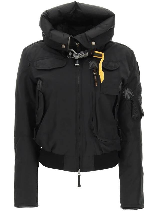 Women's Gobi Hooded Padded Bomber Jacket Black - PARAJUMPERS - BALAAN 1